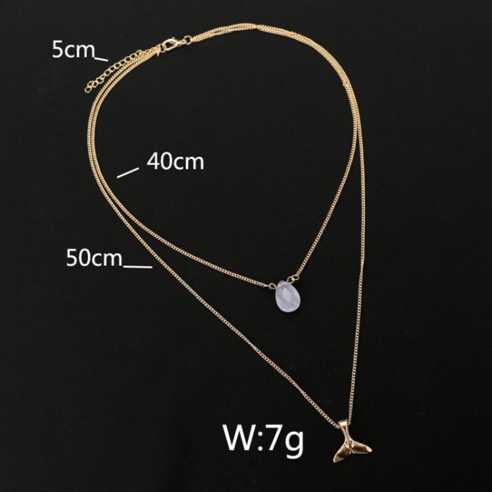 Choker Necklace Whale Crystal - Picture 4 of 5